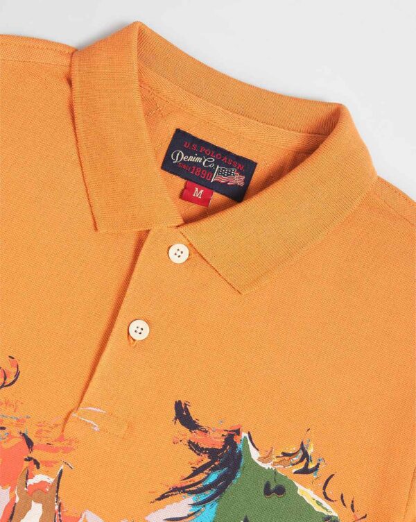 Men Graphic Print Extra Slim Fit Polo T-Shirt - Image 7